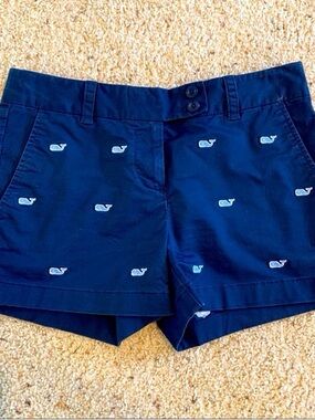 Vineyard Vines Navy Whale Embroidered Shorts
